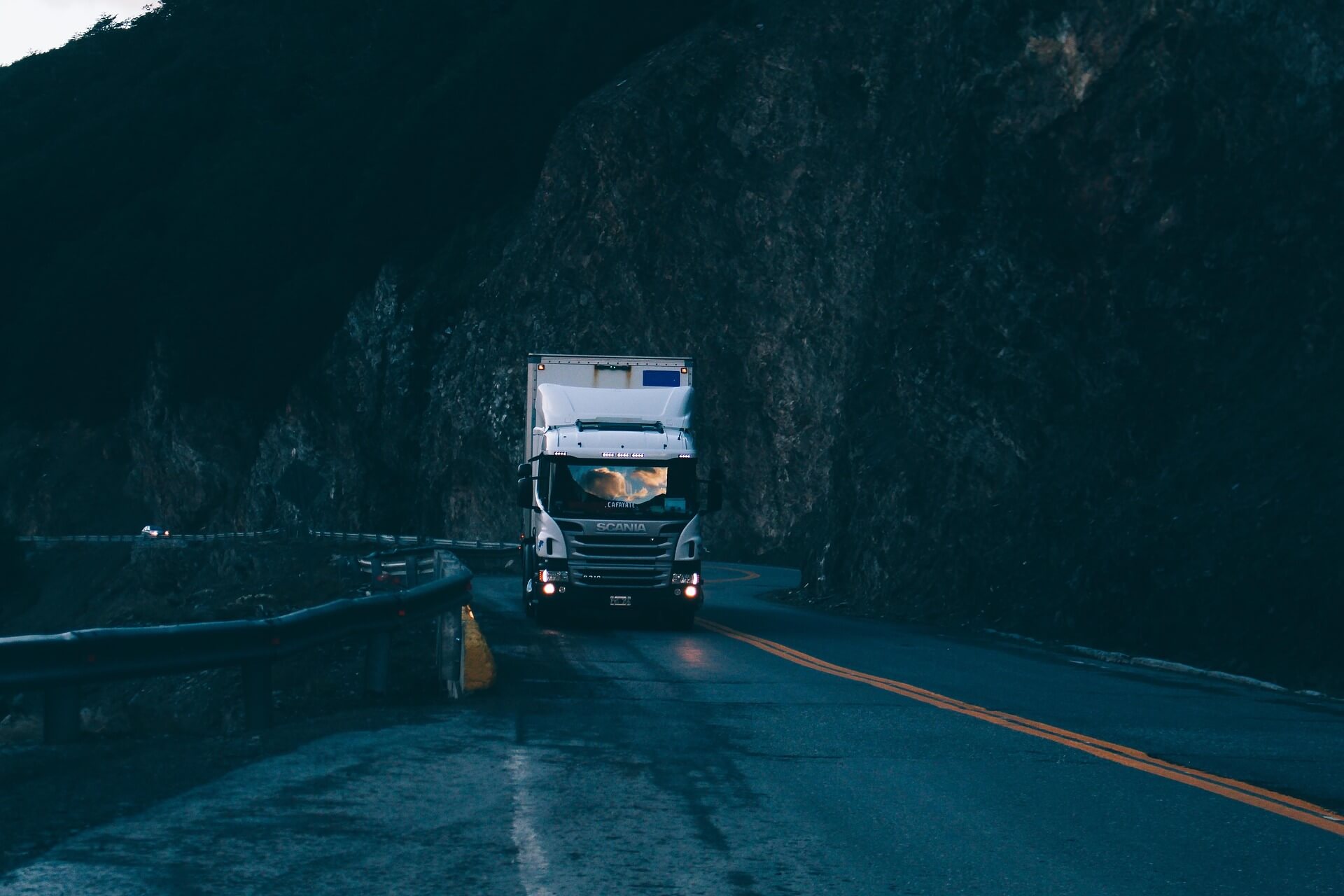 truck on the road